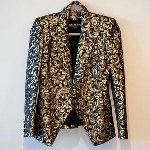 BALMAIN Runway Piece Brocade Blazer Sz36
